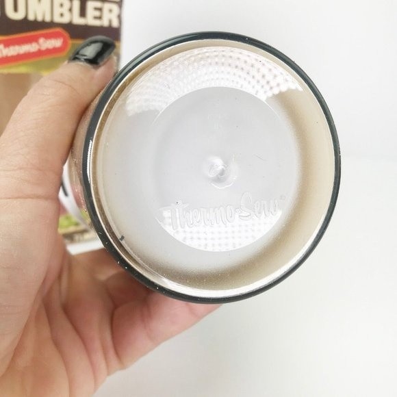 ThermoServ Travel Tumbler IRIS with Original Box Vintage NEW Old Stock 12oz - Picture 7 of 9